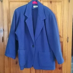 Vintage Wool Cuddle Coat New York Blue Size Medium